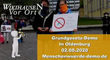 Grundgesetz-Demonstration in Oldenburg vom 02.05.2020. menschenwuerde-demo.de | Wikihausen vor Ort by wikihausen_channel