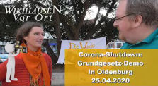 Grundgesetz-Demonstration in Oldenburg vom 25.04.20 | Wikihausen vor Ort by wikihausen_channel